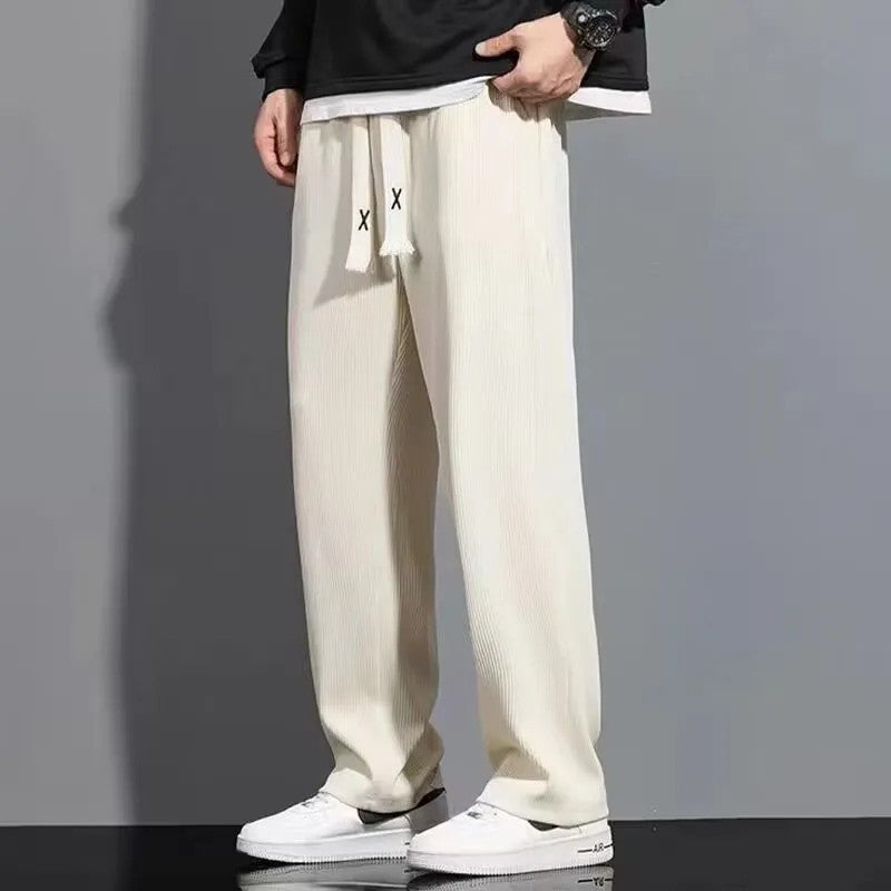 Men's Summer Thin Loose Straight Casual Trousers