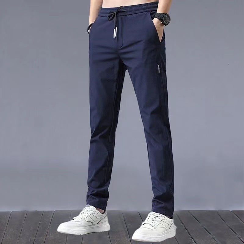 Ice Silk Casual Pants Men's Summer Thin